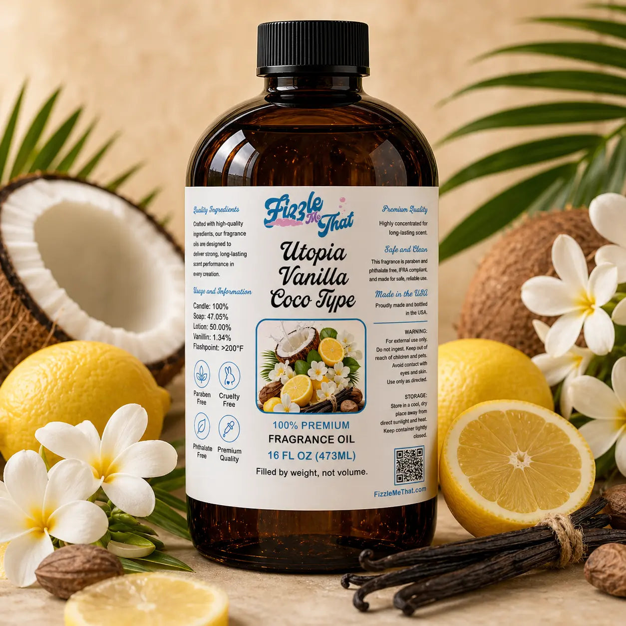 Utopia Vanilla Coco by Kayali Type Fragrance Oil Fizzle Me That
