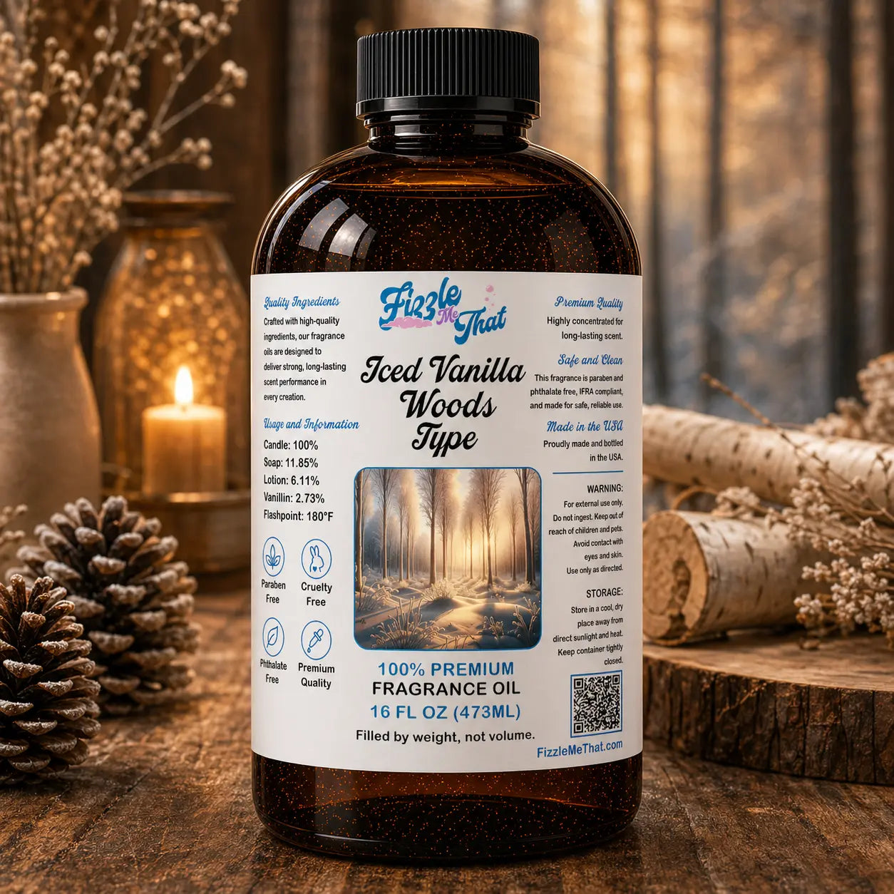 Iced Vanilla Woods by BBW® Type Fragrance Oil Fizzle Me That