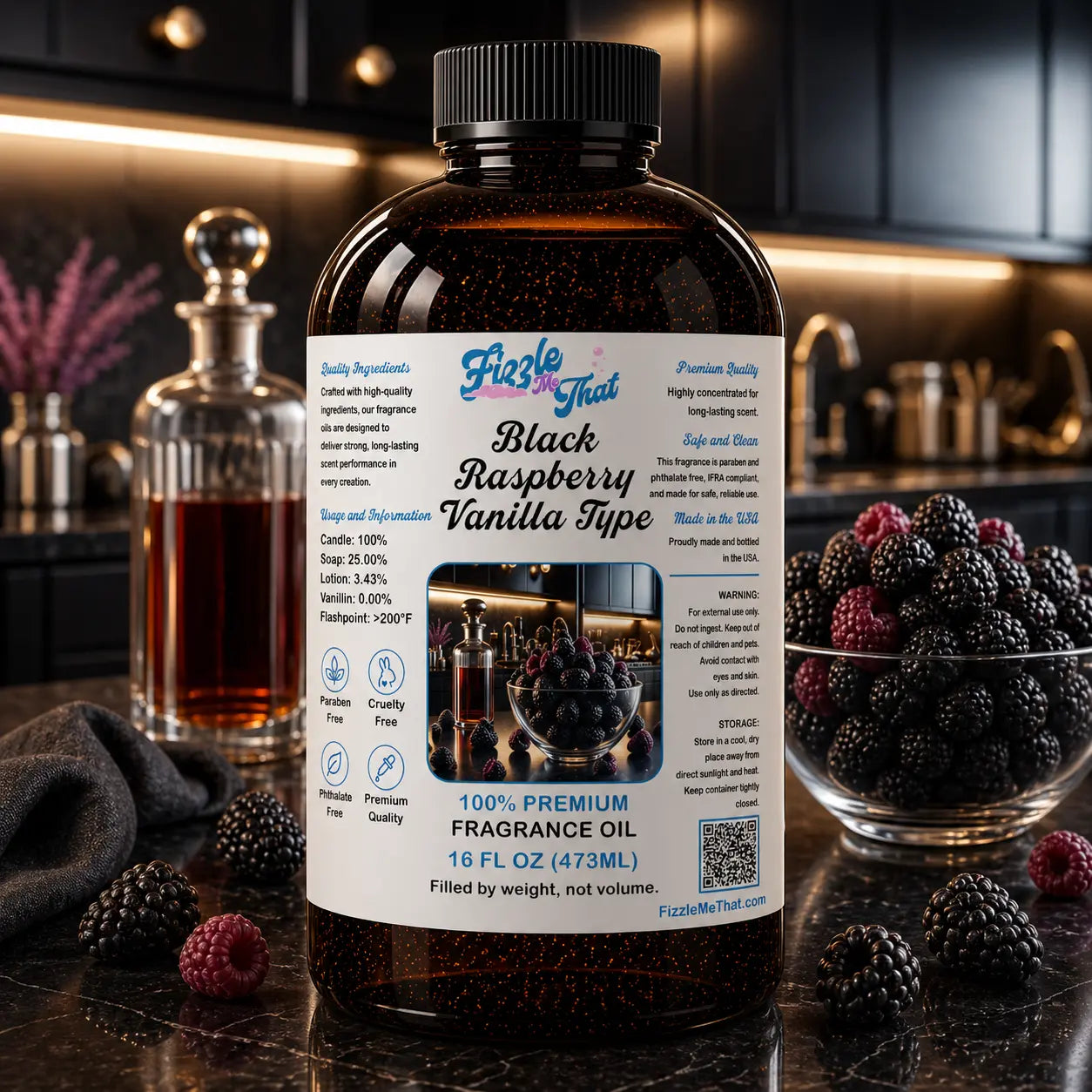 Black Raspberry Vanilla by BBW® Type Fragrance Oil Fizzle Me That