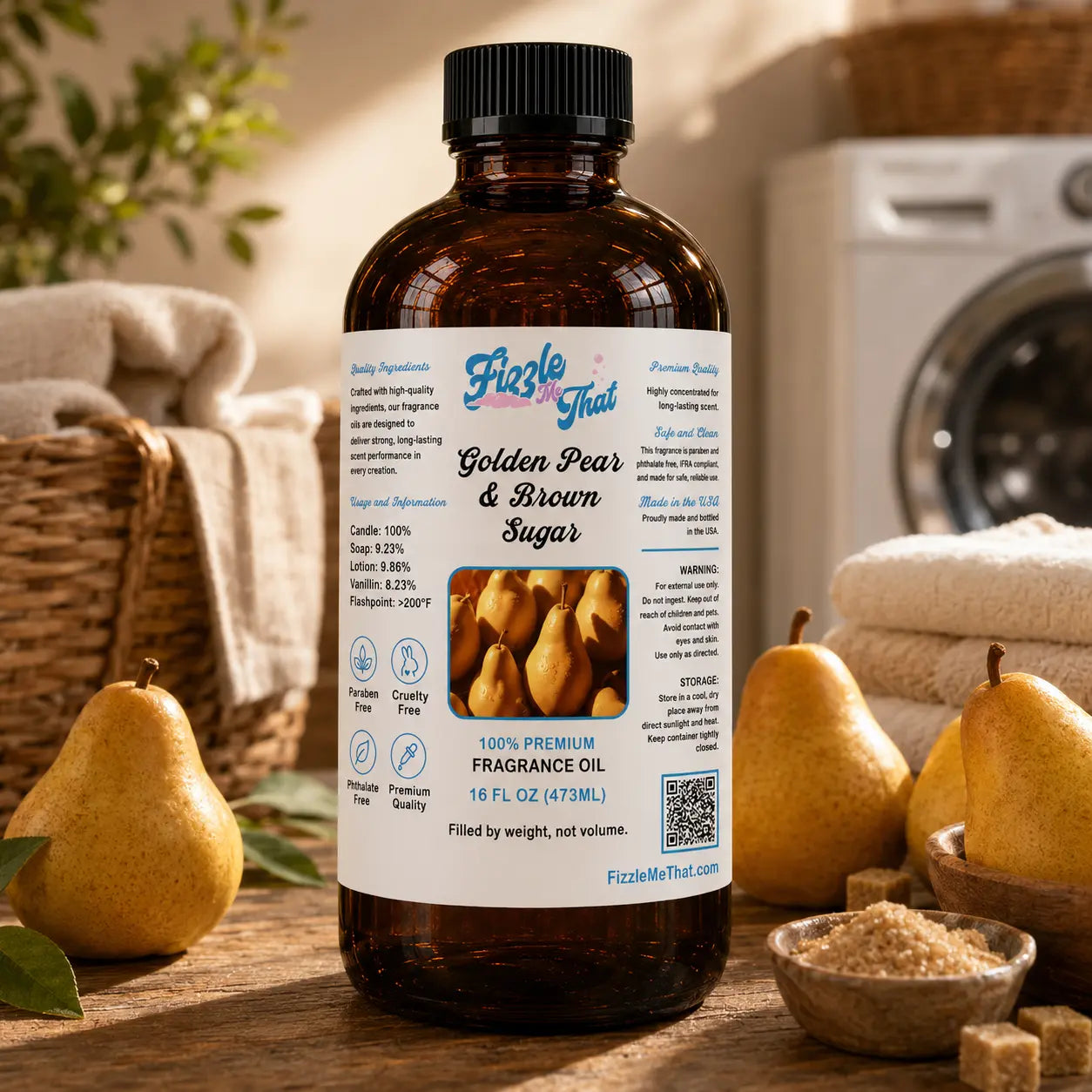 Golden Pear and Brown Sugar Fragrance Oil Fizzle Me That
