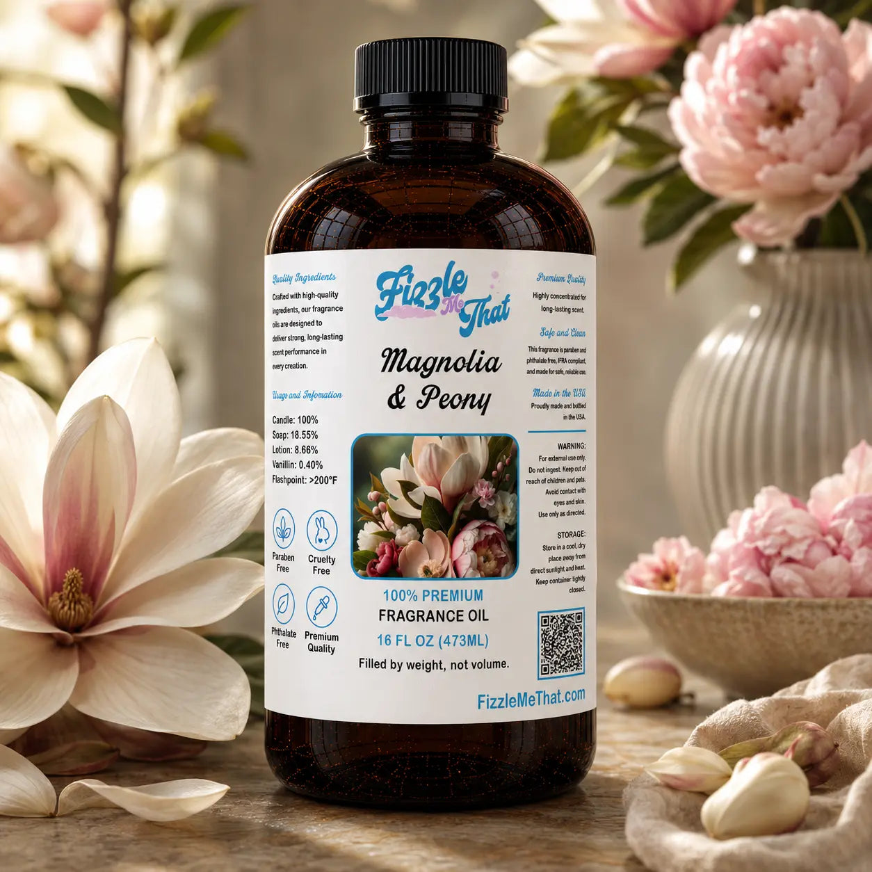 Magnolia and Peony Fragrance Oil Fizzle Me That