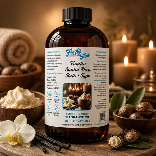 Vanilla Santal and Shea Butter by Makesy® Type Fragrance Oil Fizzle Me That