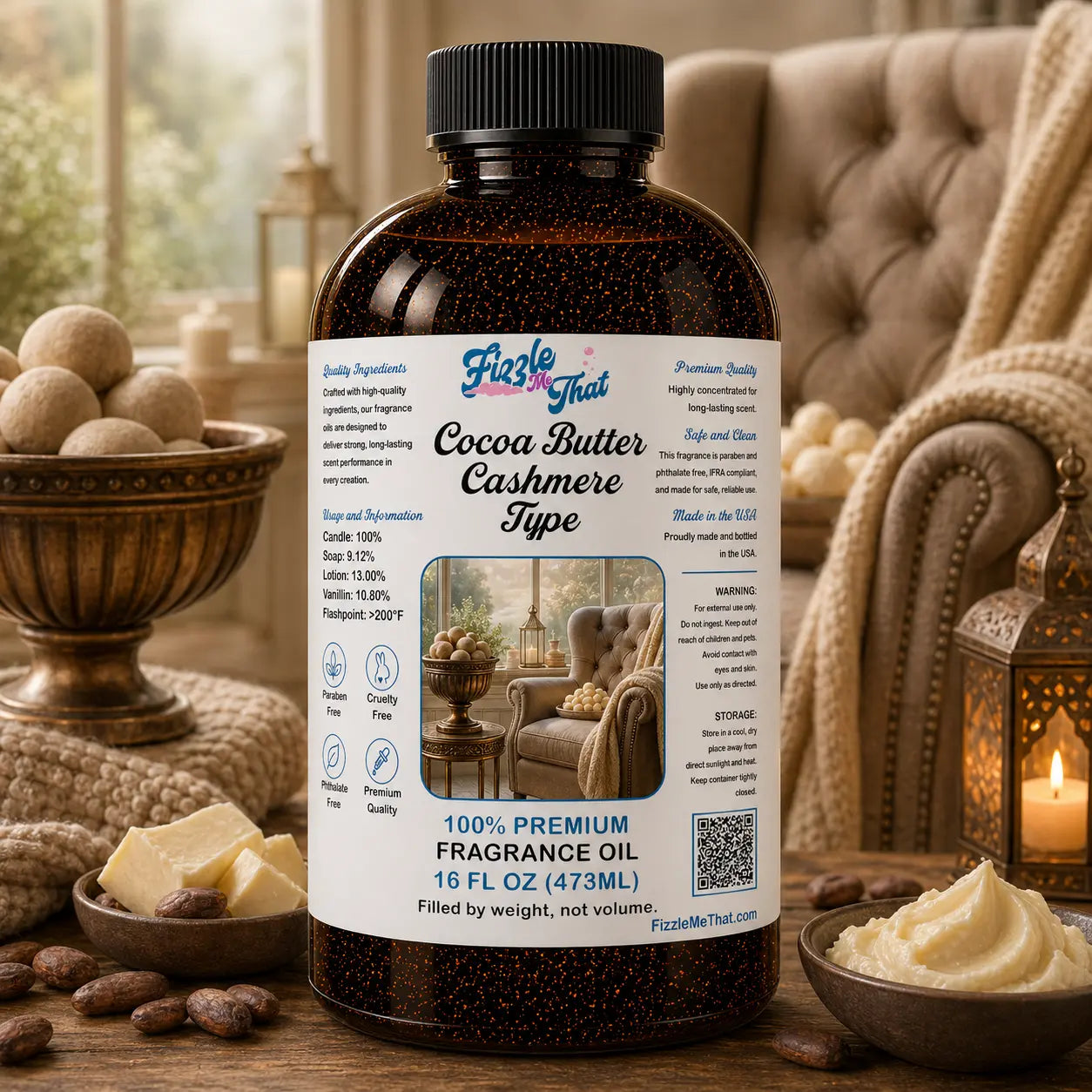 Cocoa Butter Cashmere Type Fragrance Oil Fizzle Me That