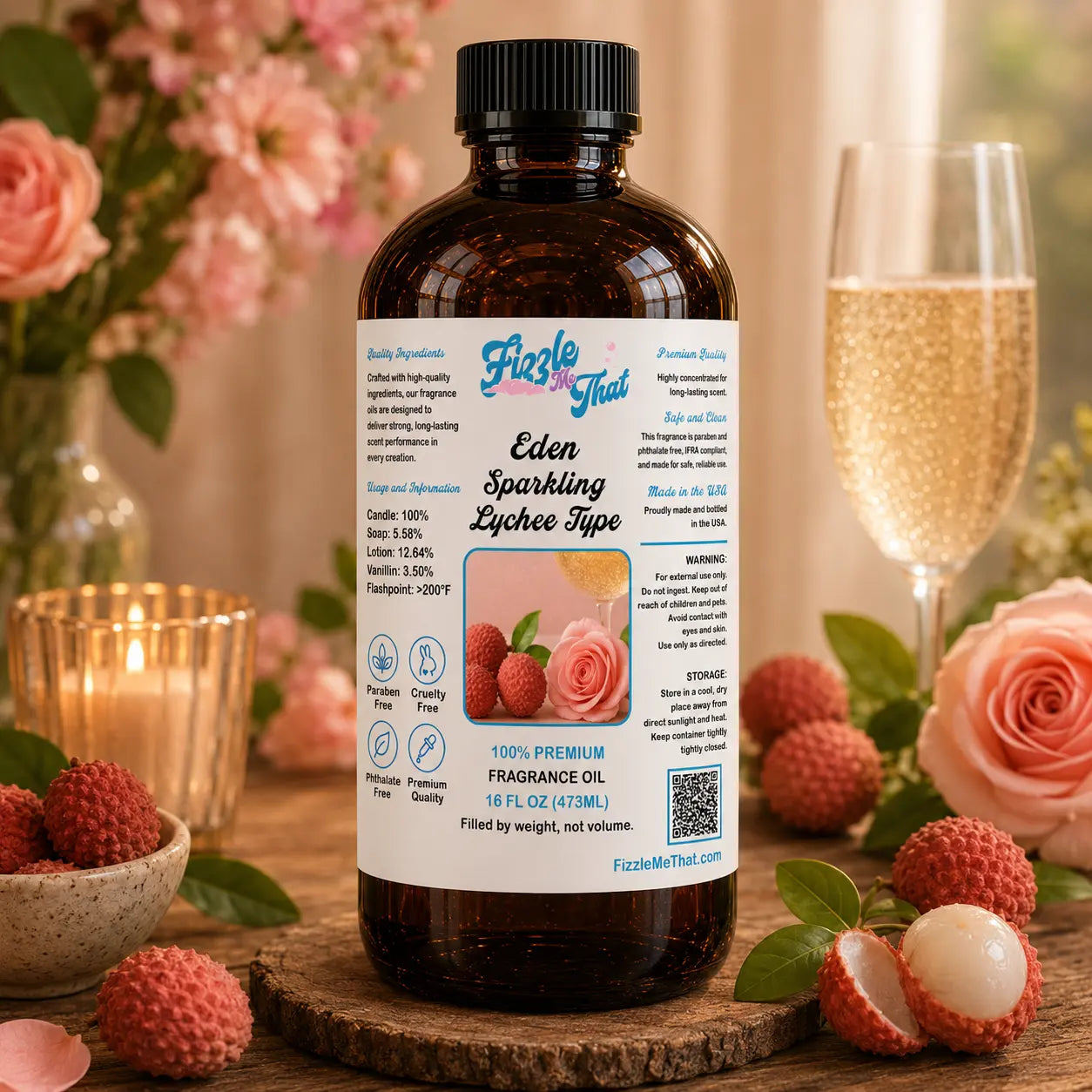 Eden Sparkling Lychee by Kayali Type Fragrance Oil Fizzle Me That