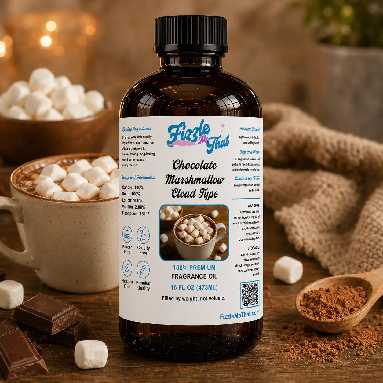 Chocolate Marshmallow Cloud by BBW® Type Fragrance Oil Fizzle Me That